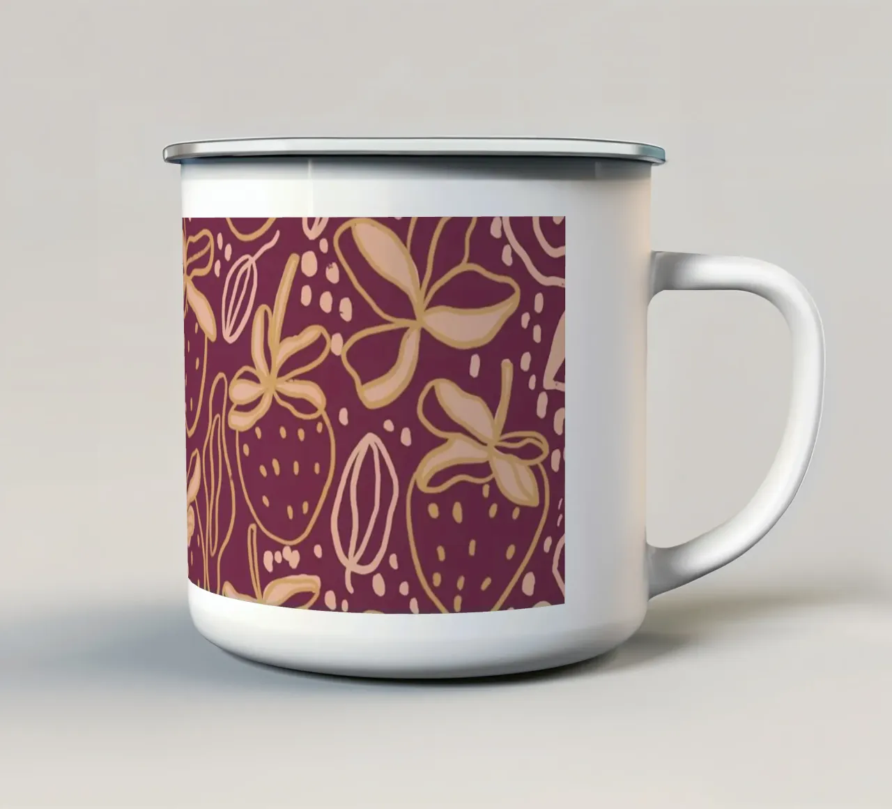 Maroon strawberries tazza in smalto da GigiRosado