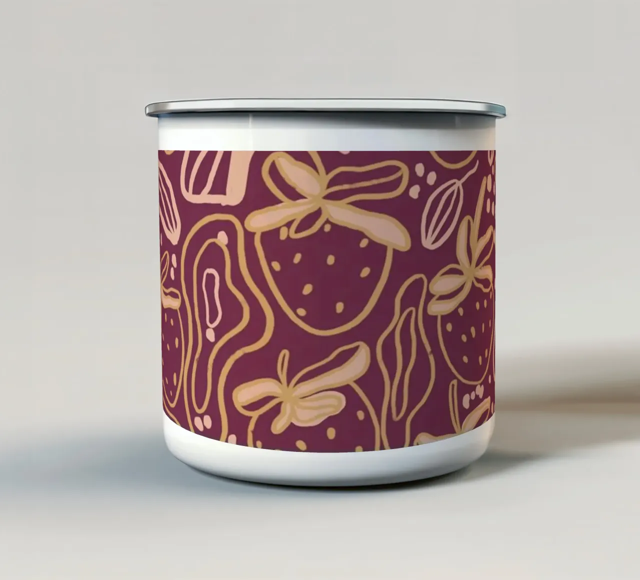 Maroon strawberries tazza in smalto da GigiRosado