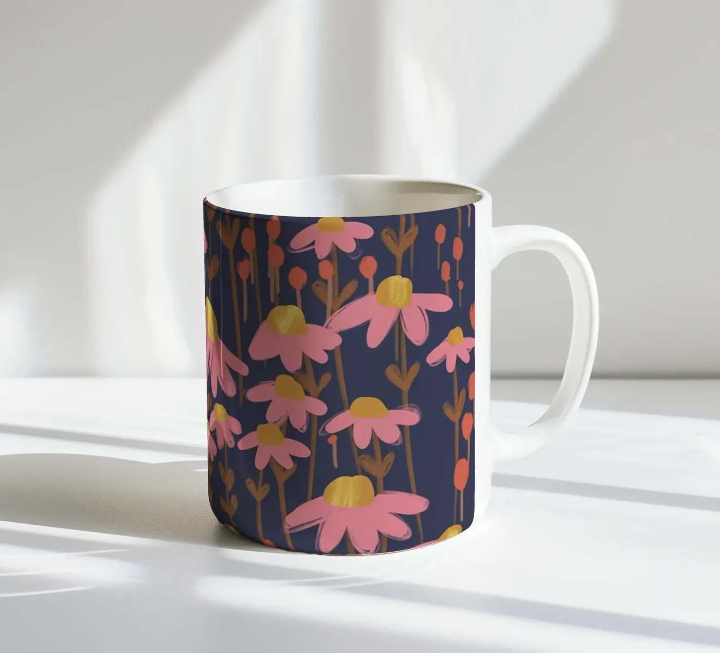 Chamomile III ceramic mug by GigiRosado