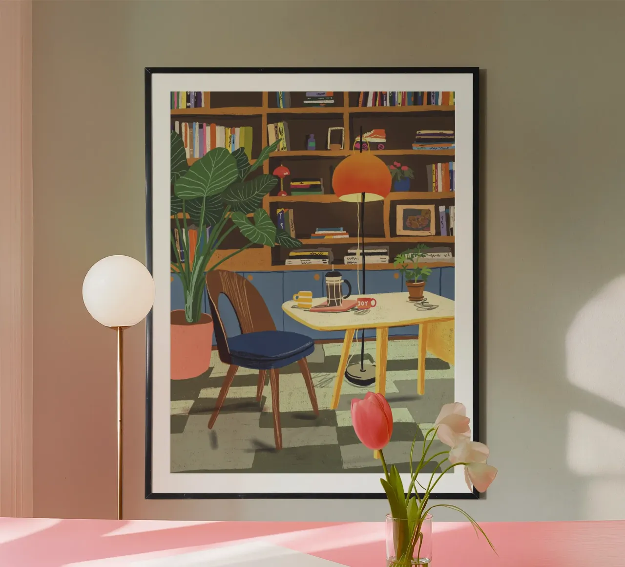 Home library poster con telaio in alluminio da GigiRosado