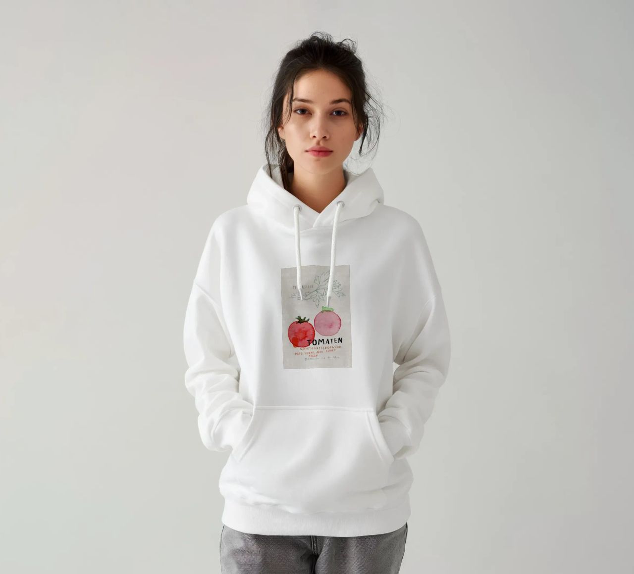 Tomate felpa con cappuccio da Rinah Lang