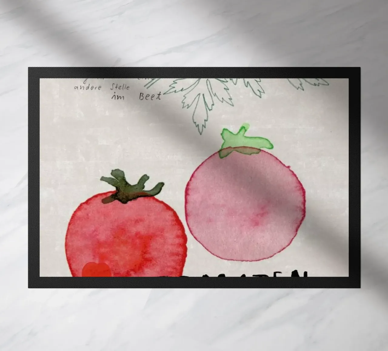 Tomate doormat by Rinah Lang