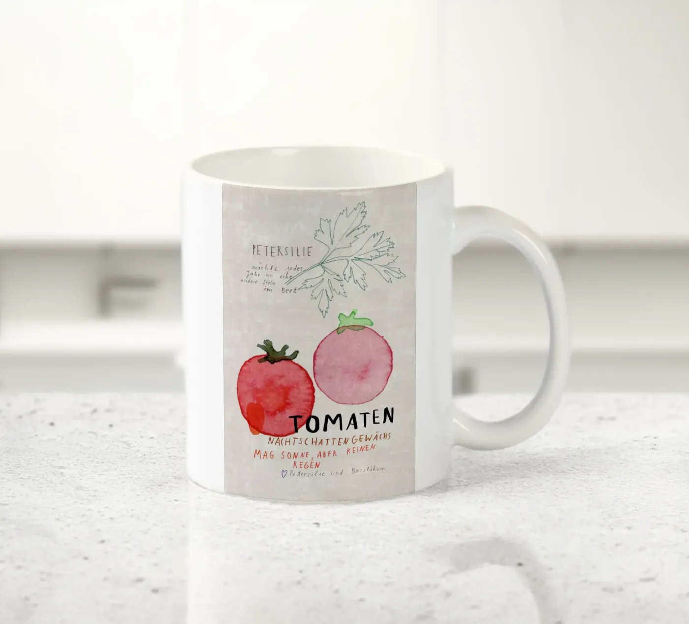 Tomate ceramic mug by Rinah Lang