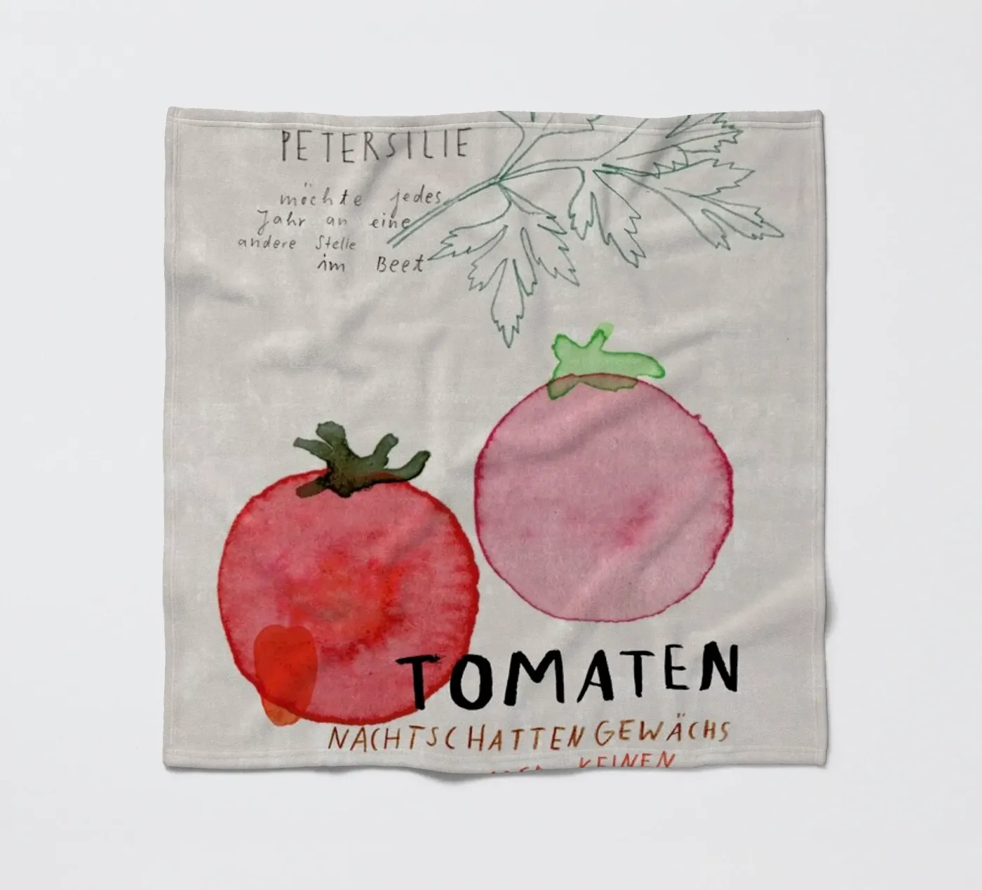 Tomate fleecedeken van Rinah Lang