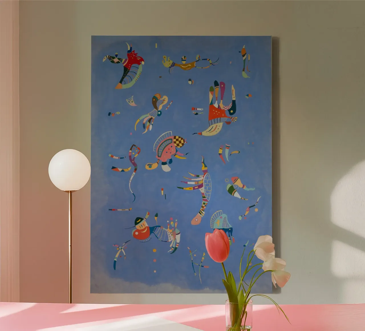 Wassily Kandinsky - Blu cielo tela con Cornice a cassetta da Timeless Artworks