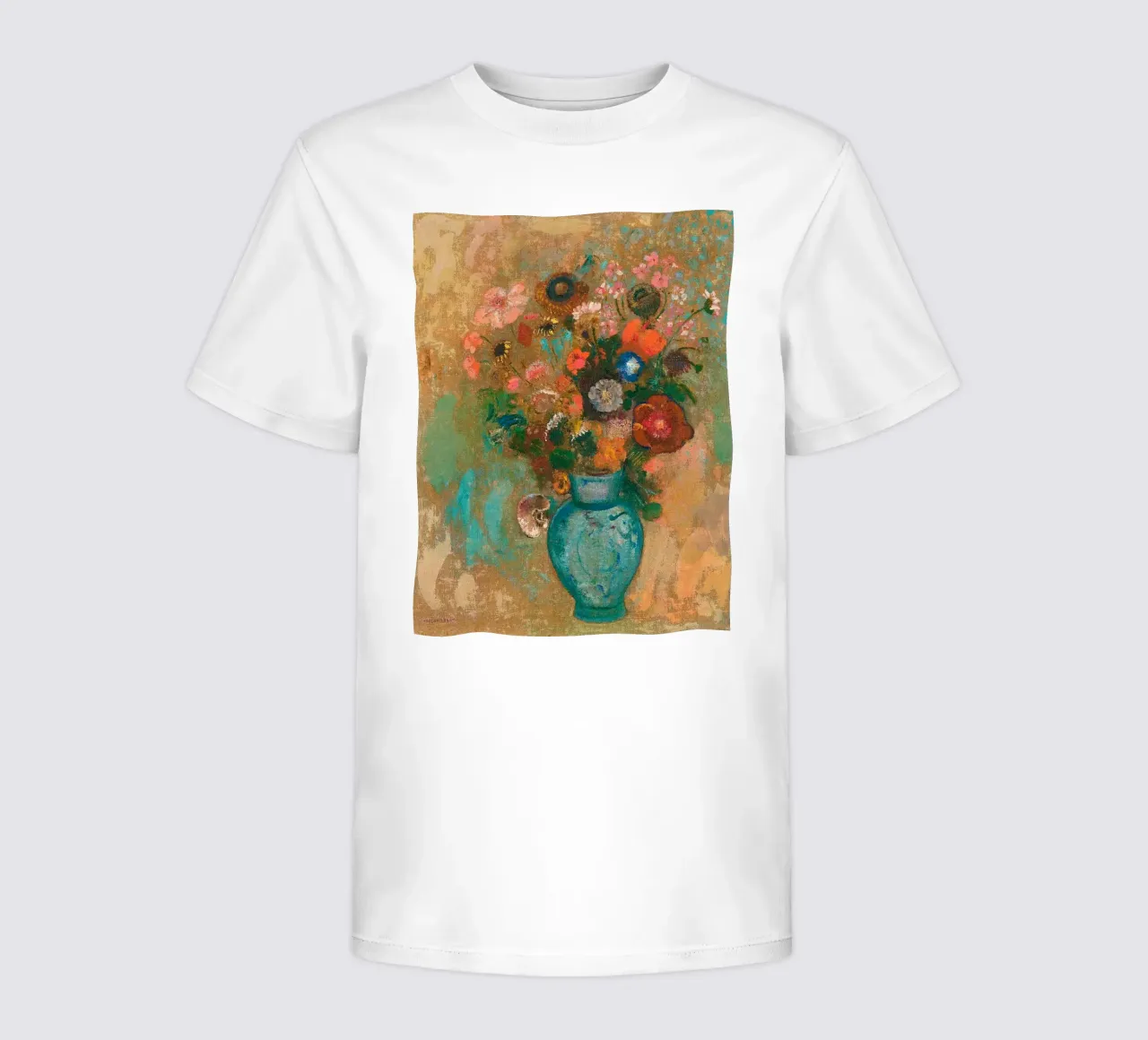 Odilon Redon - Fiori in un vaso blu t-shirt bambini da Timeless Artworks