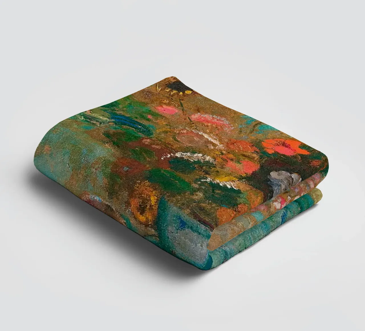 Odilon Redon - Fiori in un vaso blu asciugamano da bagno da Timeless Artworks