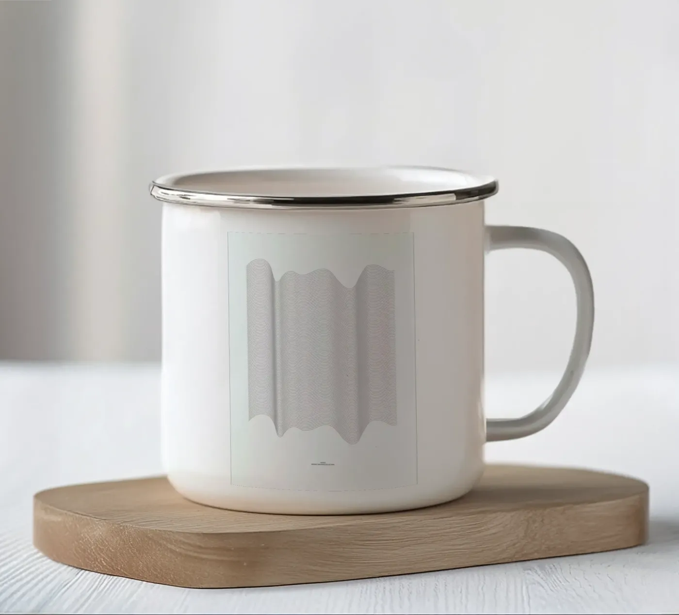 Waves enamel mug by Nordic Creators