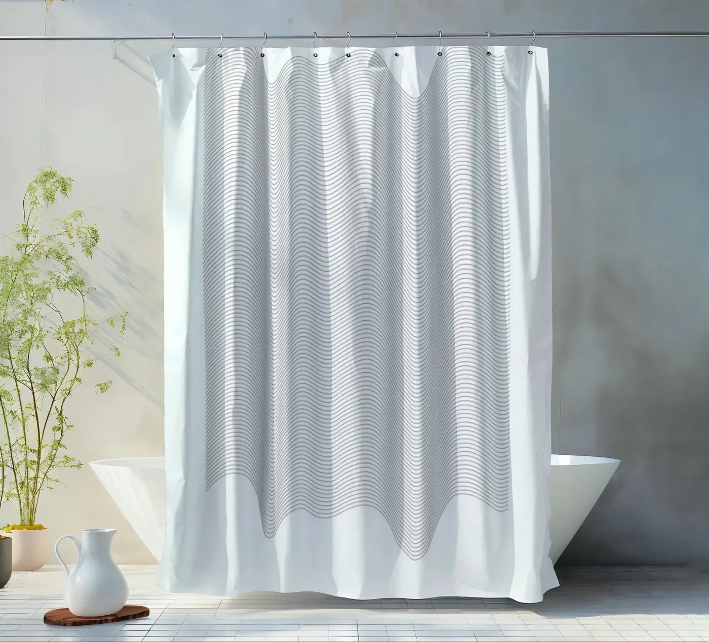 Waves Duschvorhang von Nordic Creators