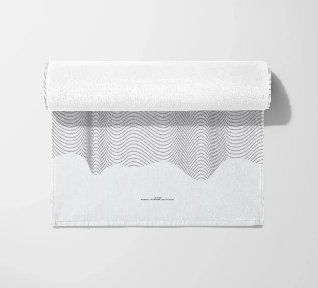 Waves beach towel by Nordic Creators
