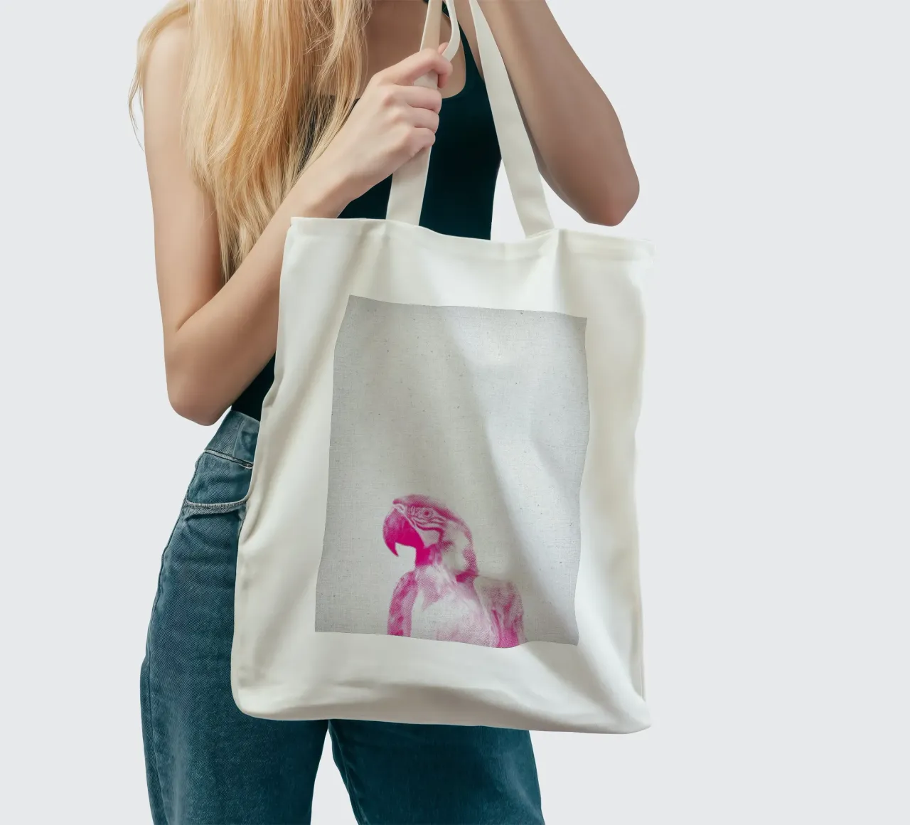 Papagei 02 borsa in juta da Froilein Juno