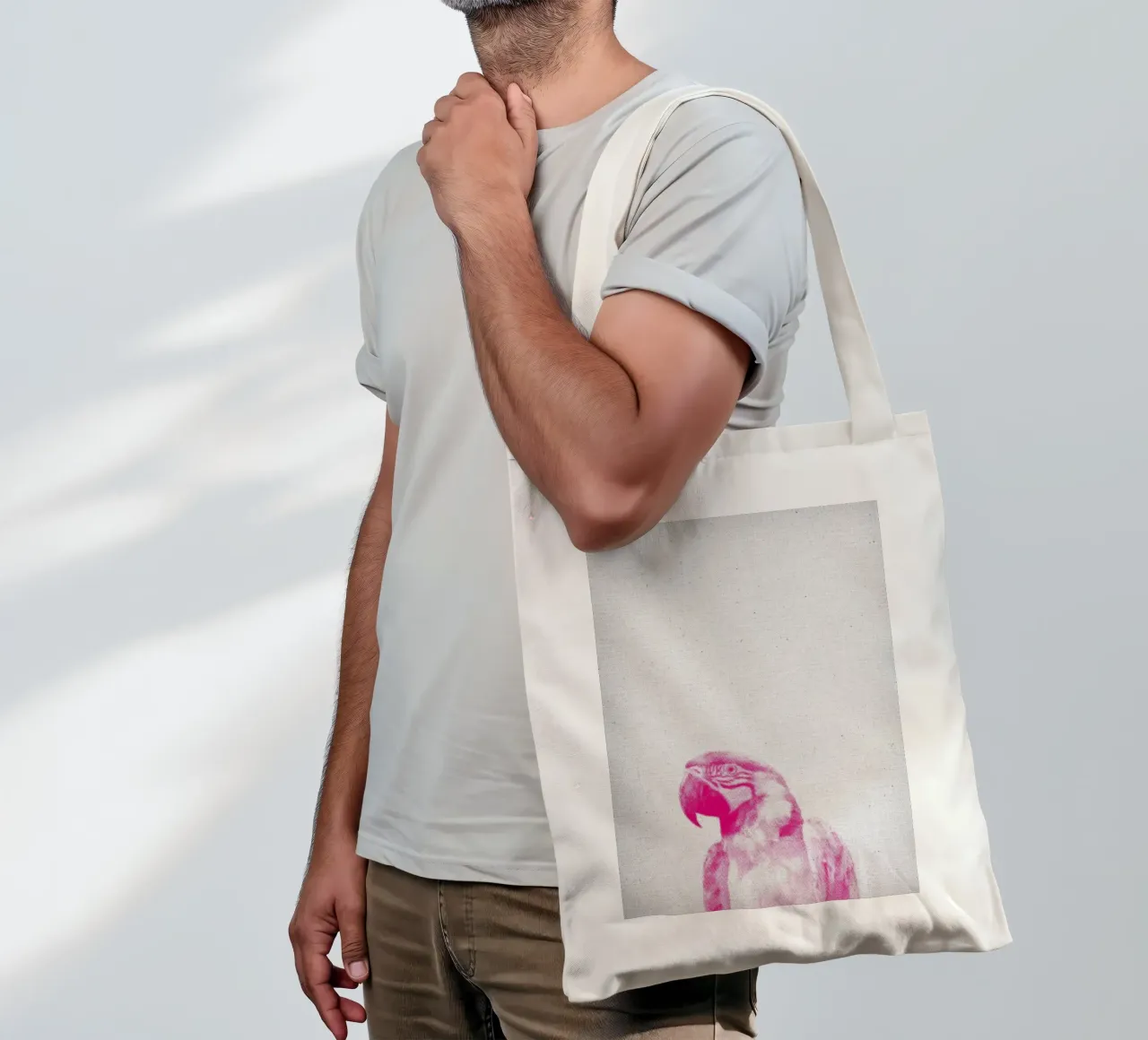 Papagei 02 borsa in juta da Froilein Juno