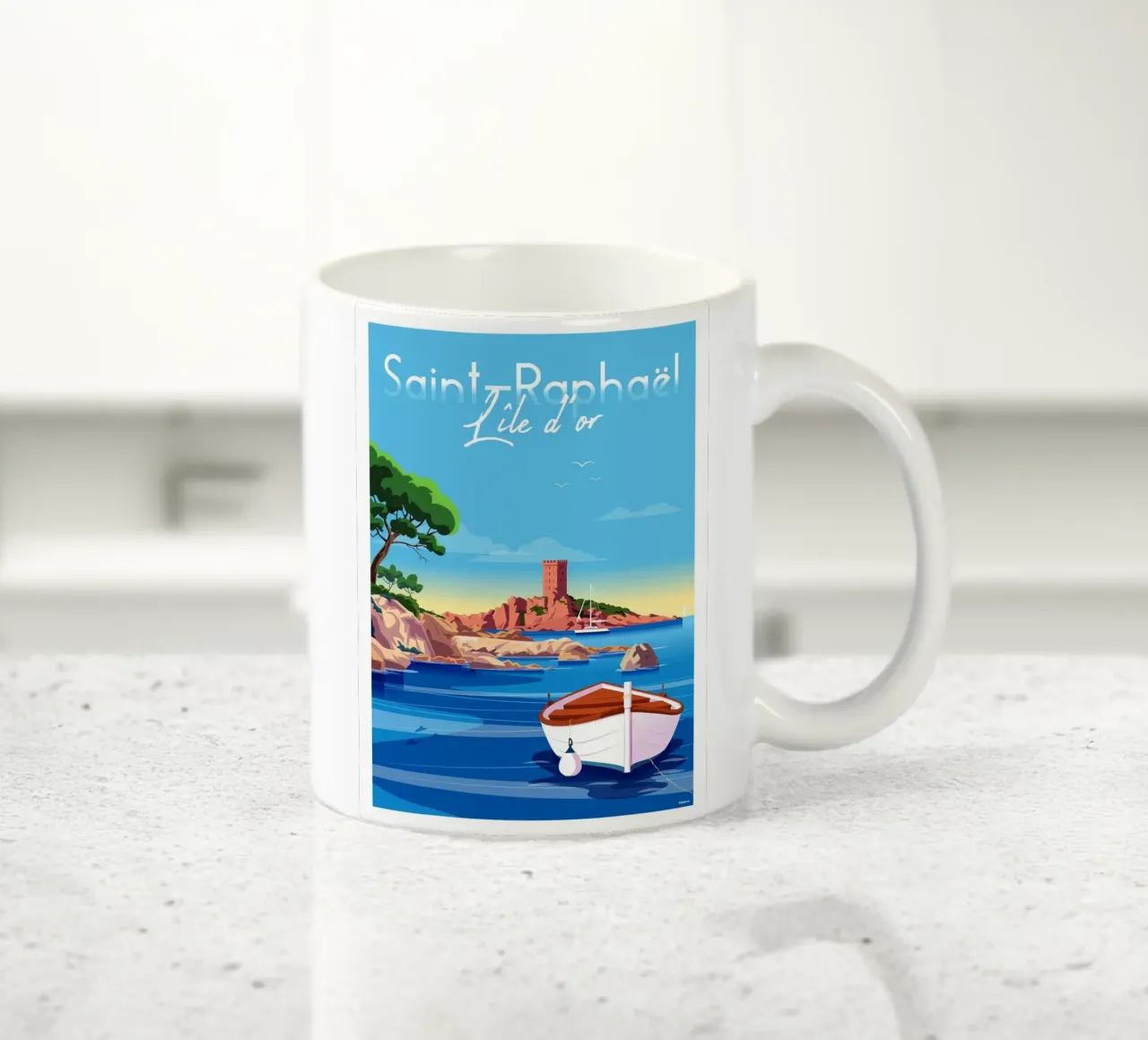 Saint Raphaël Île d'or tazza in ceramica da Raphaël Delerue