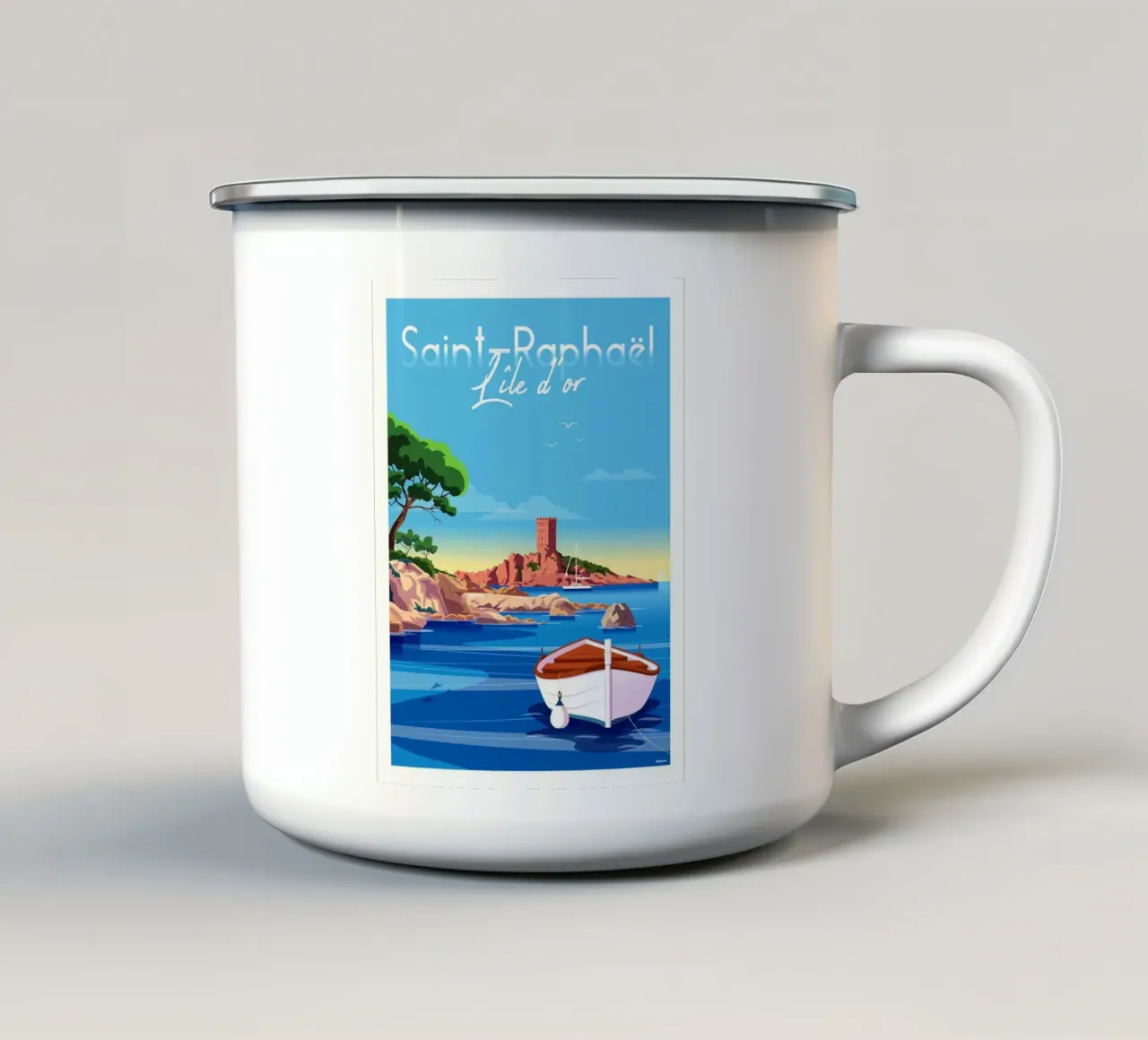 Saint Raphaël Île d'or tazza in smalto da Raphaël Delerue
