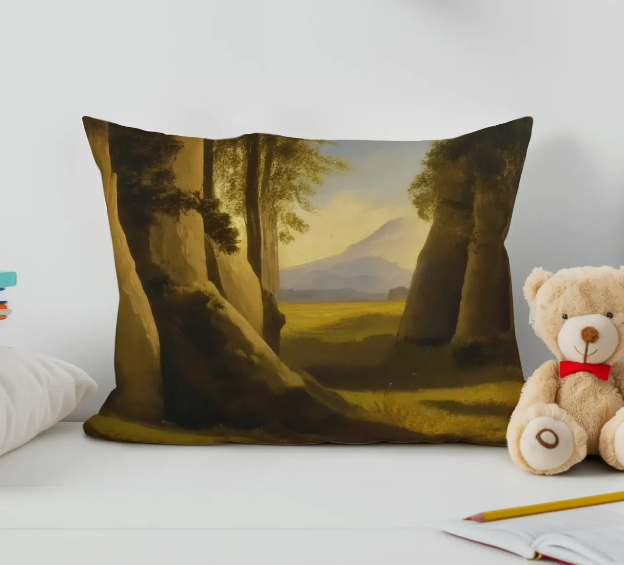 Vue depuis la forêt_1 coussin de Impressionismus by LK