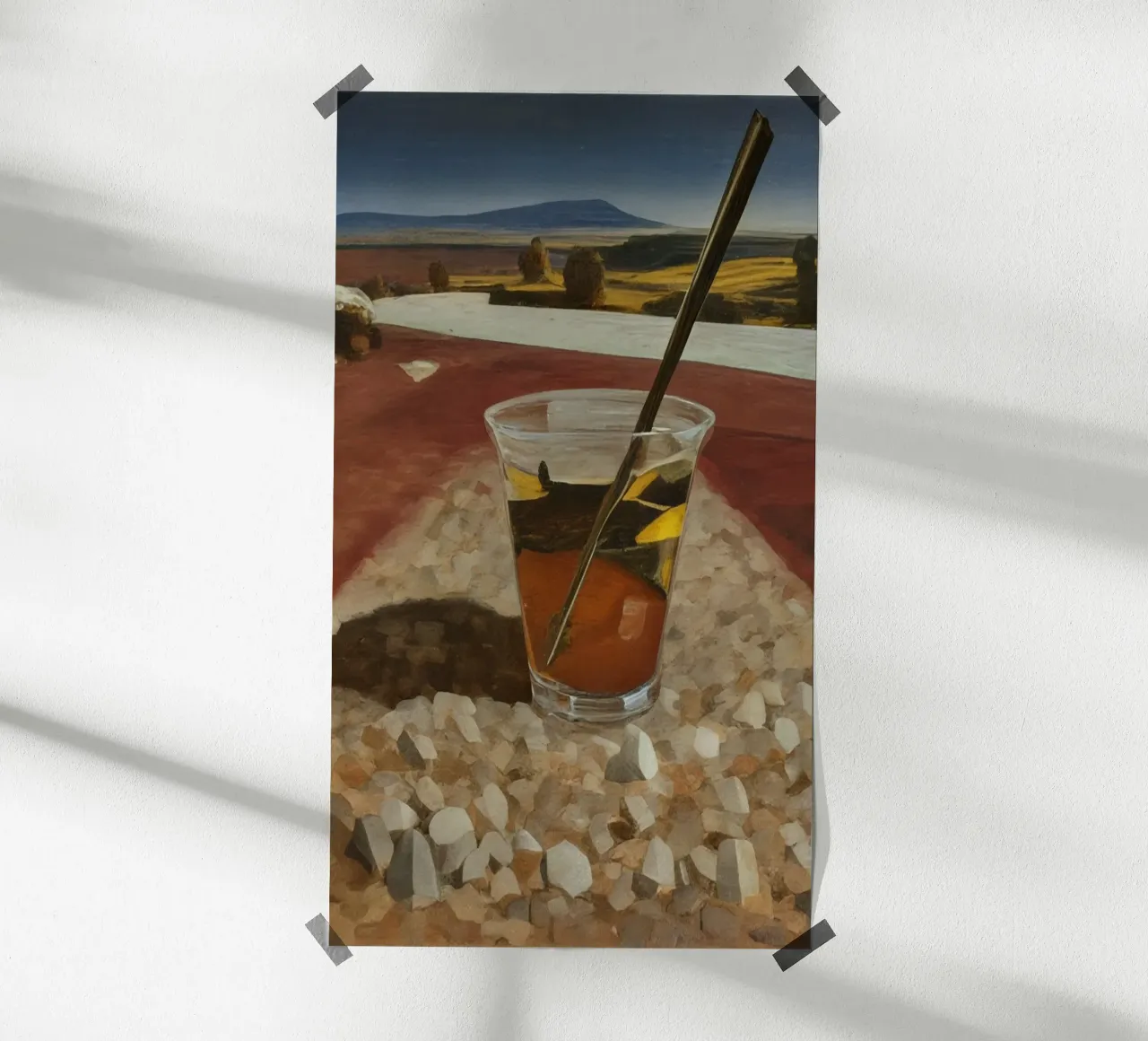 Cocktail in vacanza_1 poster con telaio in legno da Impressionismus by LK