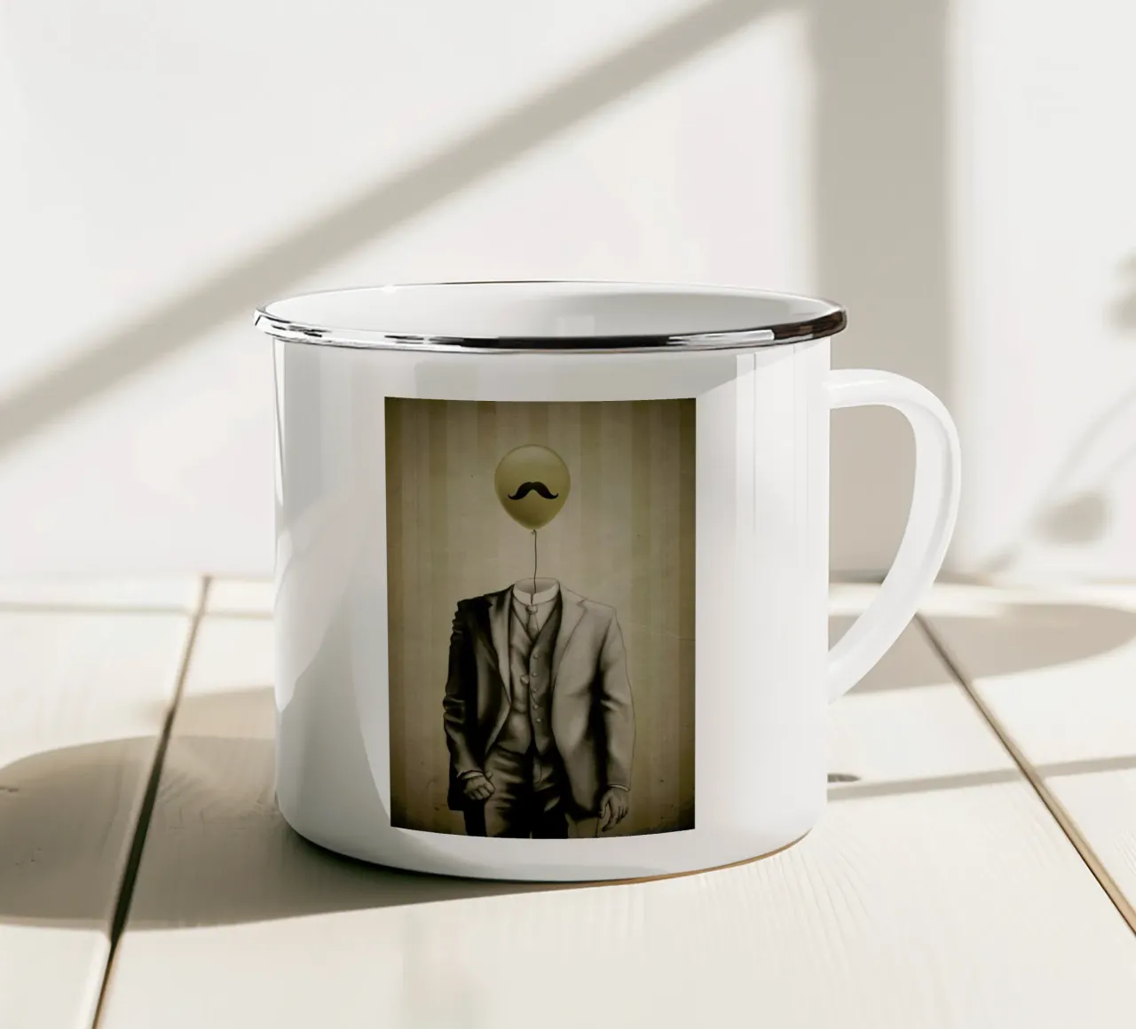 Mr Whiskers tazza in smalto da Davies Babies