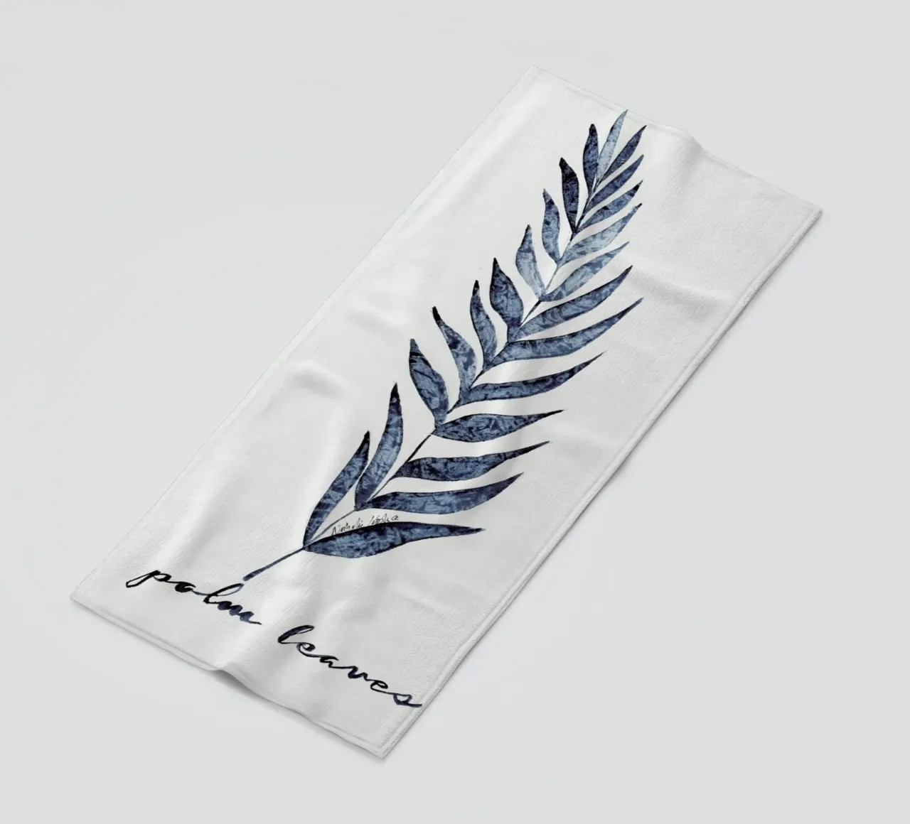 Palm Leaves beach towel by Nathys_illustration