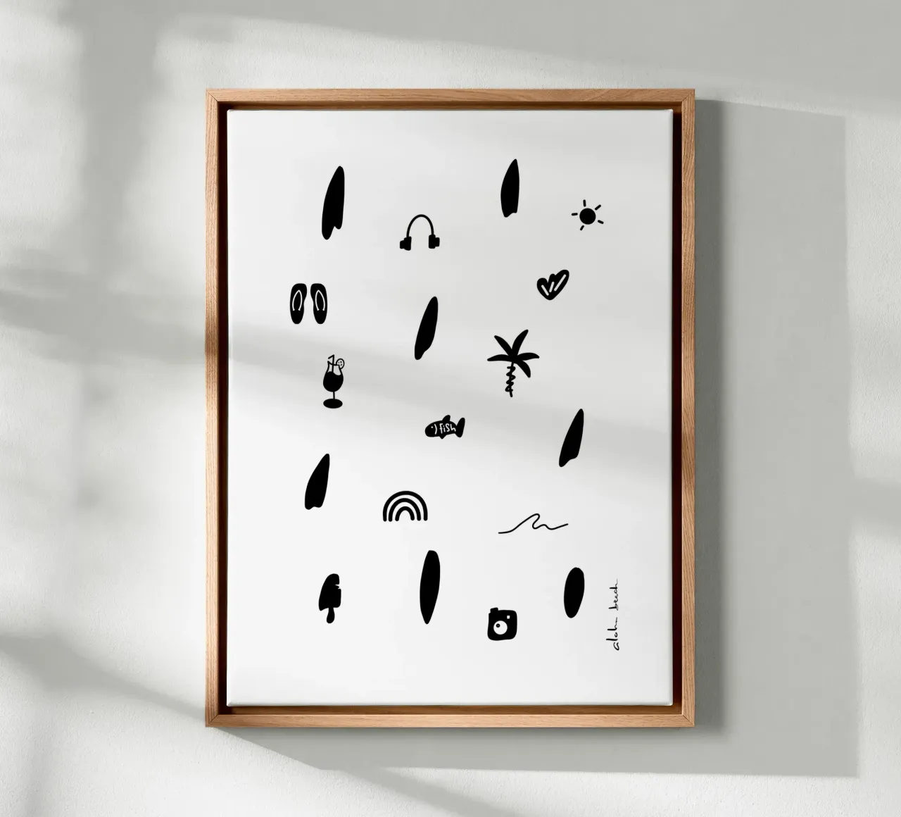 Beach Life tela con Cornice a cassetta da LIMITED EDITION LETTERS