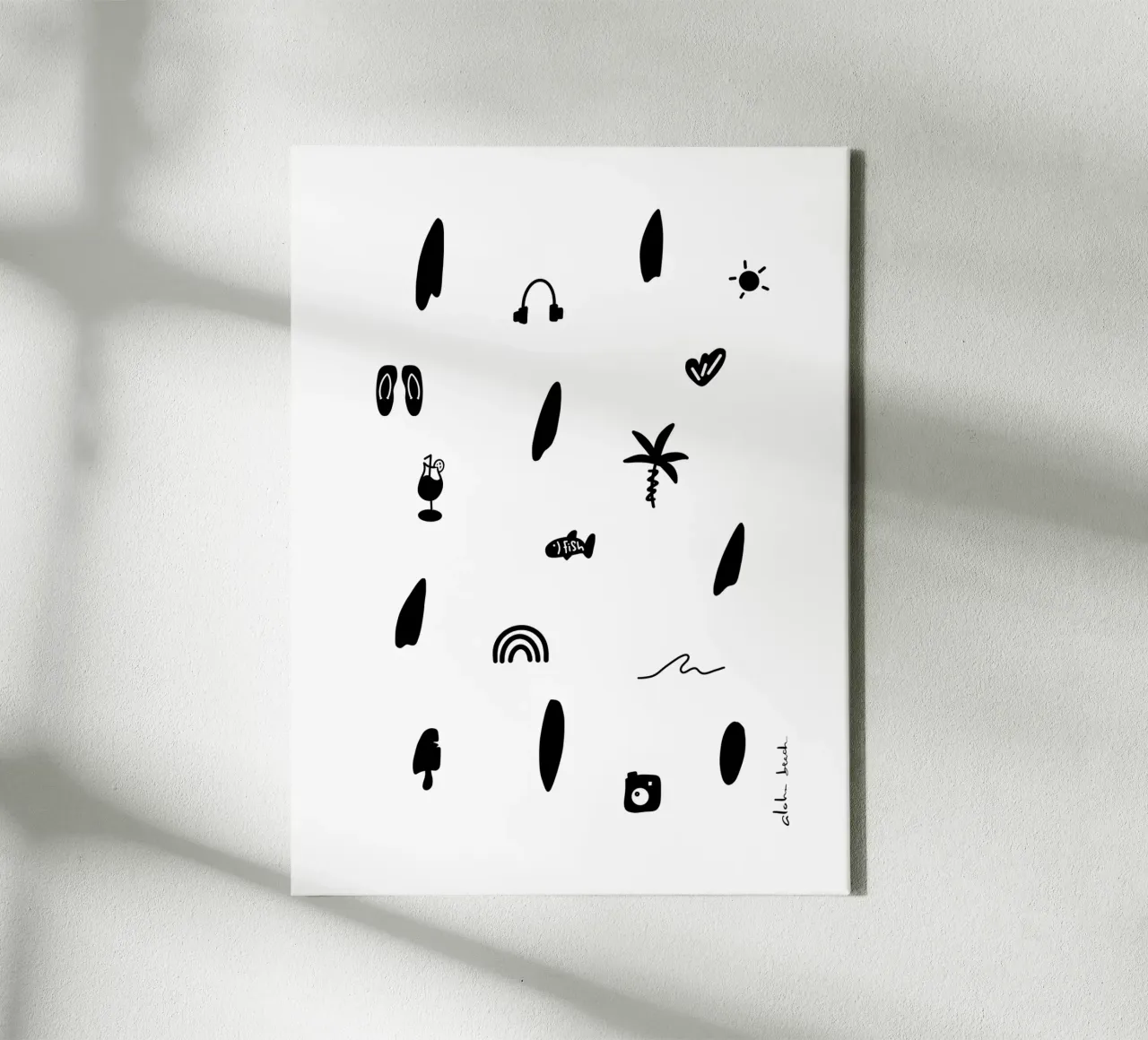 Beach Life tela con Cornice a cassetta da LIMITED EDITION LETTERS
