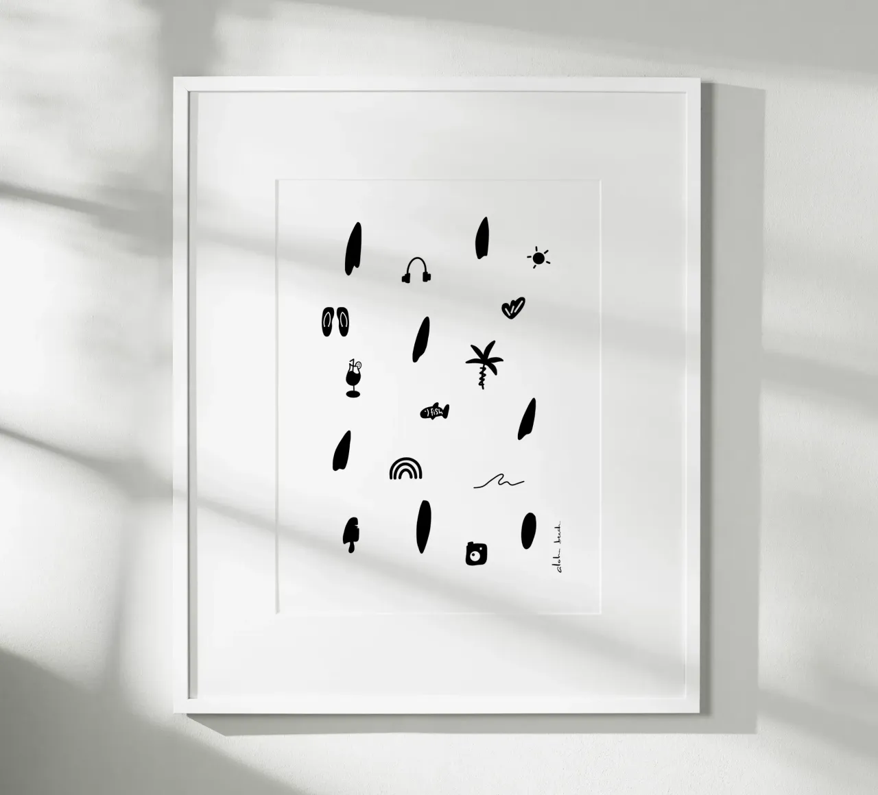 Beach Life poster con telaio in plastica da LIMITED EDITION LETTERS