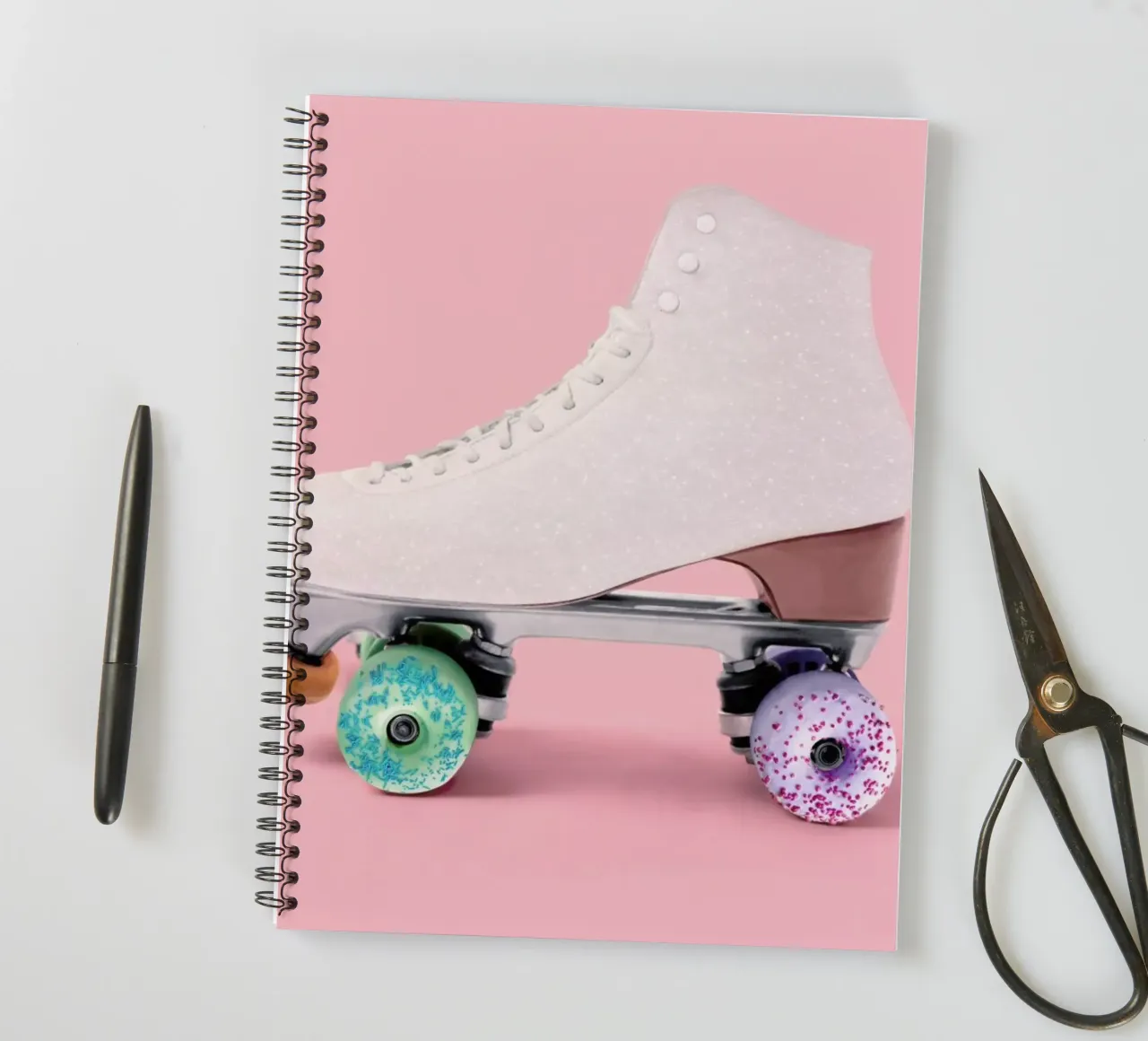 Roller Donut spiral notebook by Paul Fuentes Design