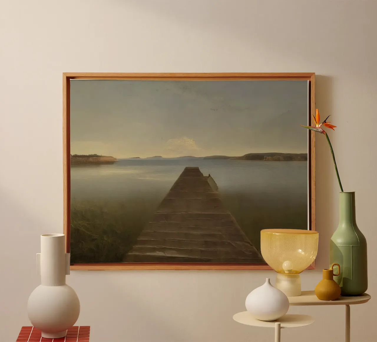 Bootssteg_1 canvas met Baklijst van Impressionismus by LK