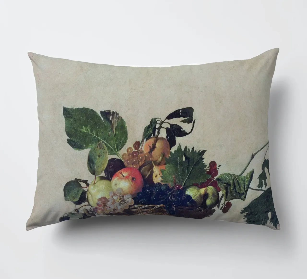 Caravaggio - Canestro di frutta cuscino da Timeless Artworks