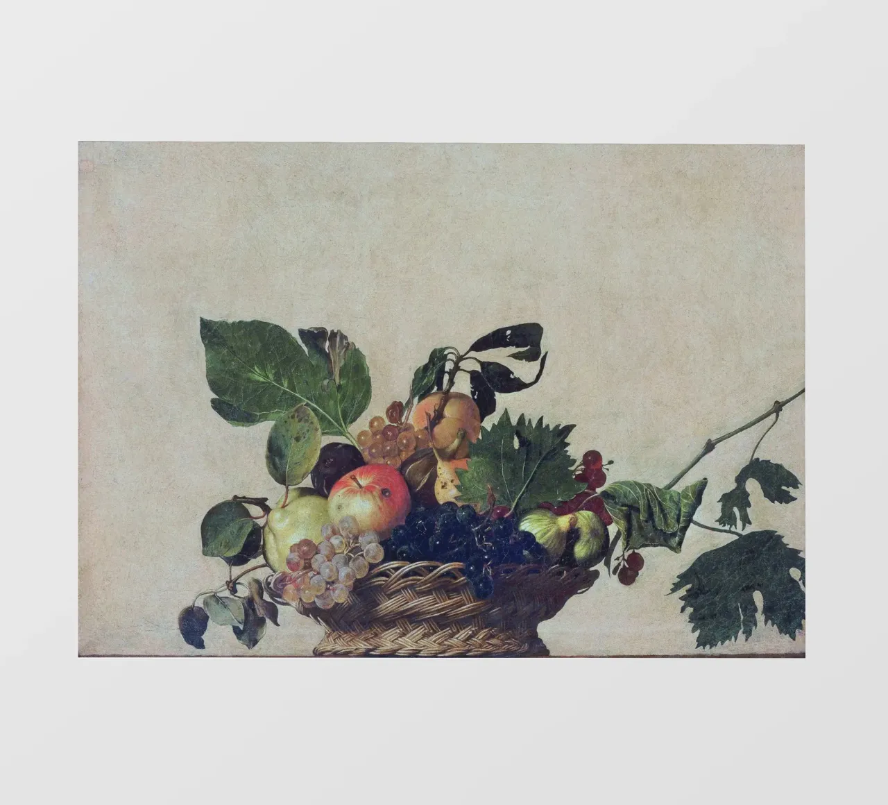 Caravaggio - Canestro di frutta telo in pvc da Timeless Artworks