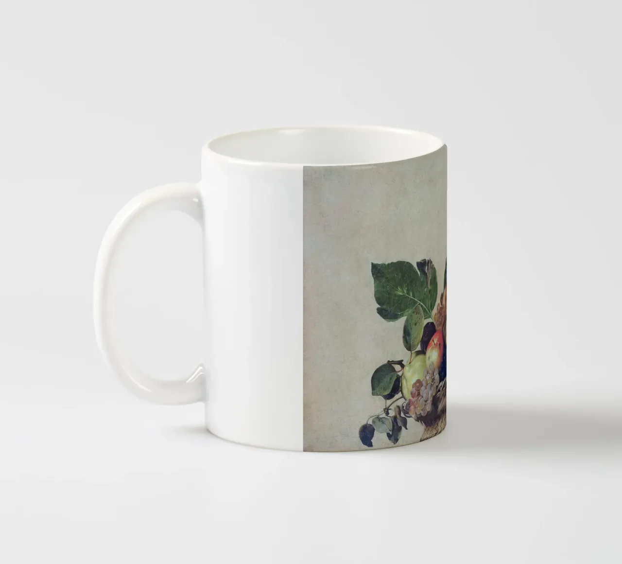Caravaggio - Canestro di frutta tazza in ceramica da Timeless Artworks
