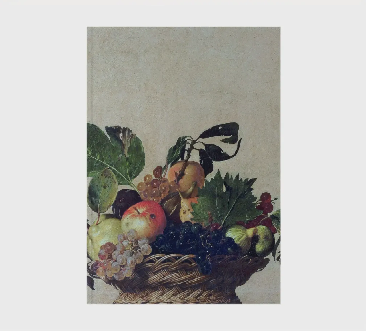 Caravaggio - Korb mit Früchten Notizbuch von Timeless Artworks
