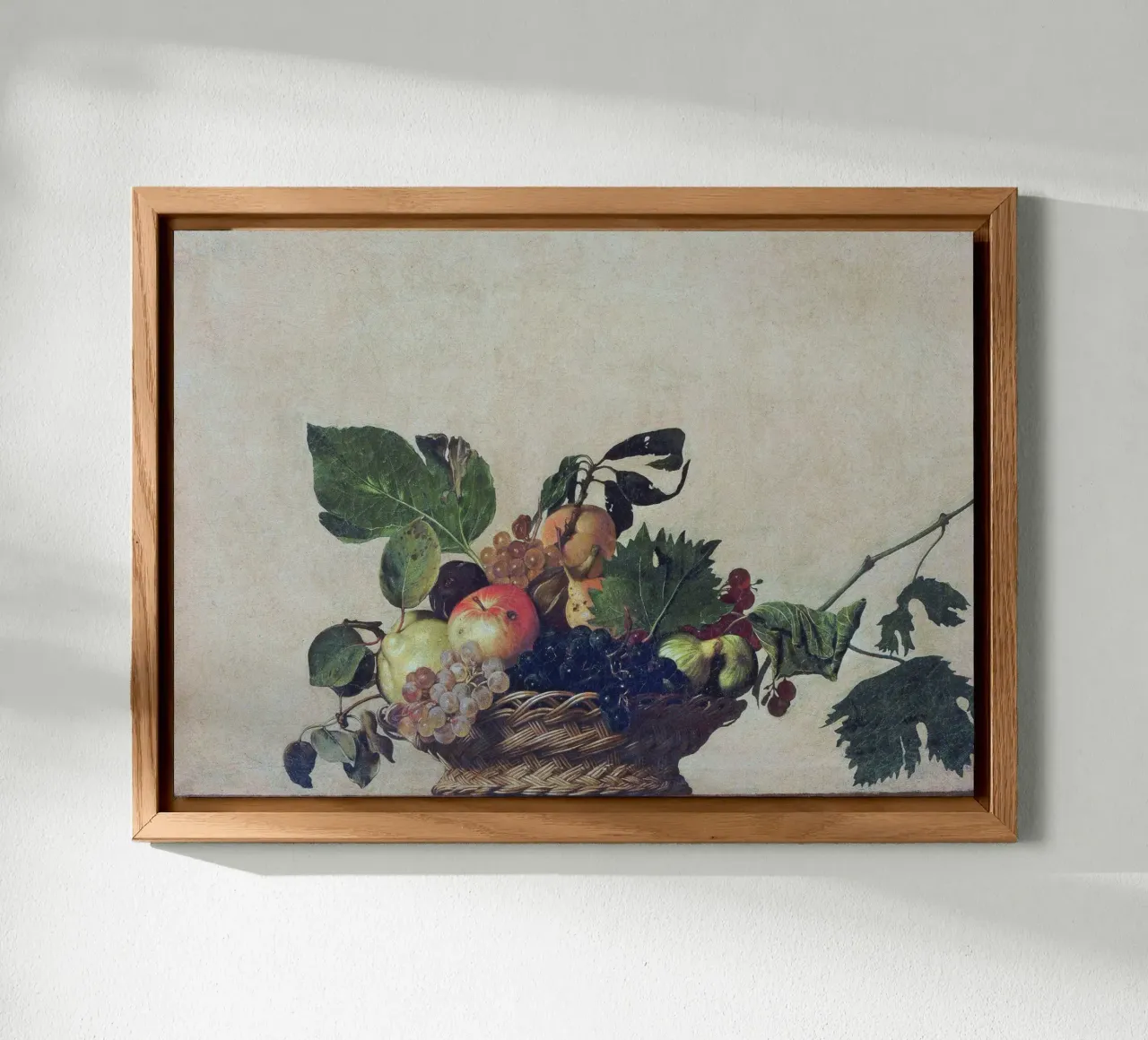 Caravaggio - Canestro di frutta alluminio dibond da Timeless Artworks