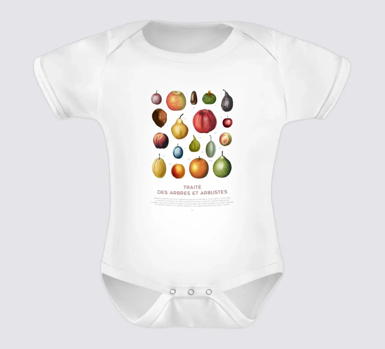Tabla de frutas body de bebé de Vintagrafica