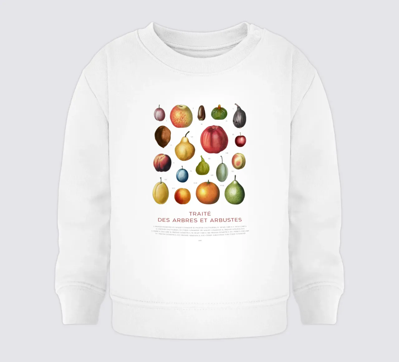 Tabella della frutta felpa neonato da Vintagrafica