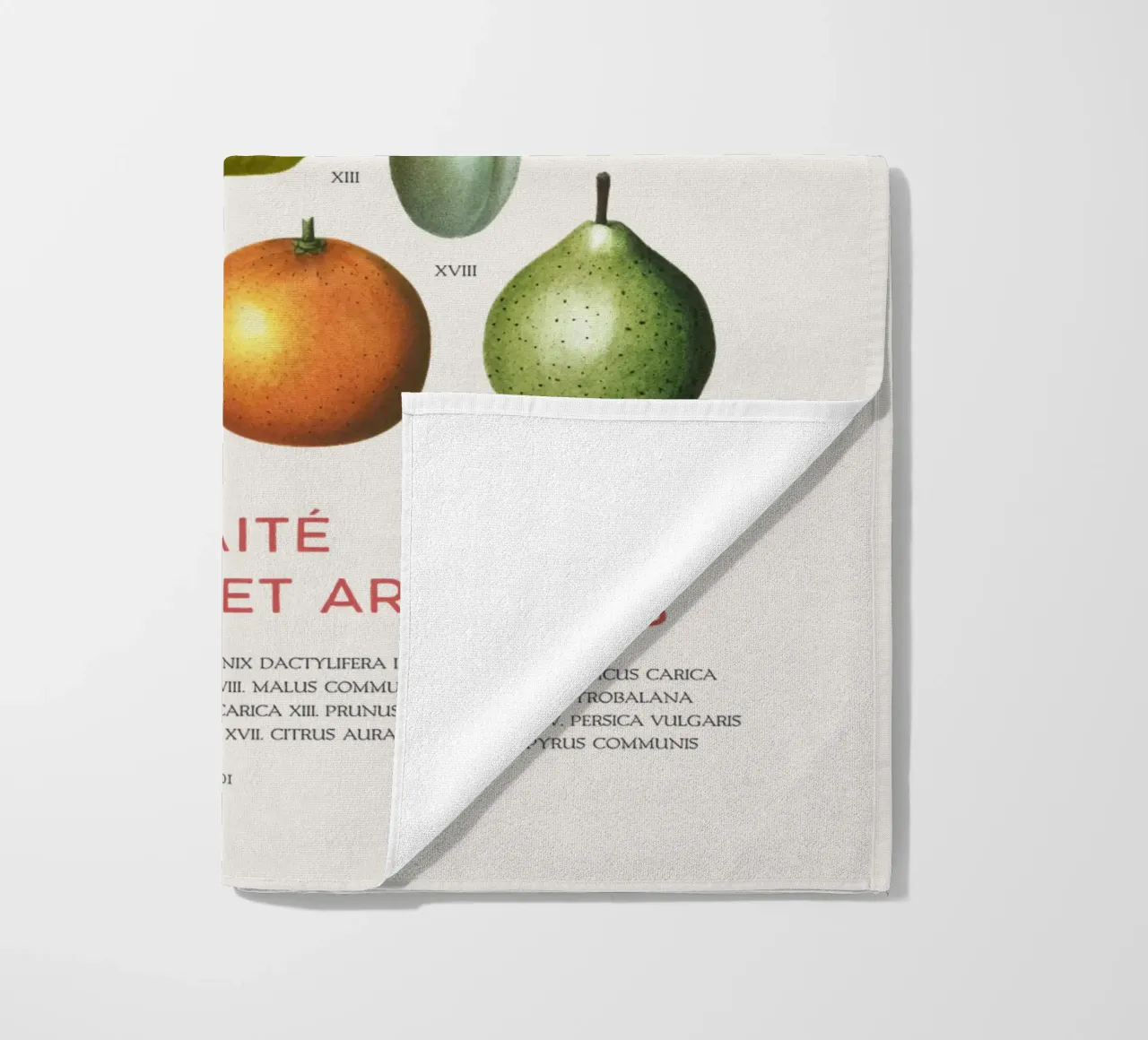 Tabella della frutta telo mare da Vintagrafica