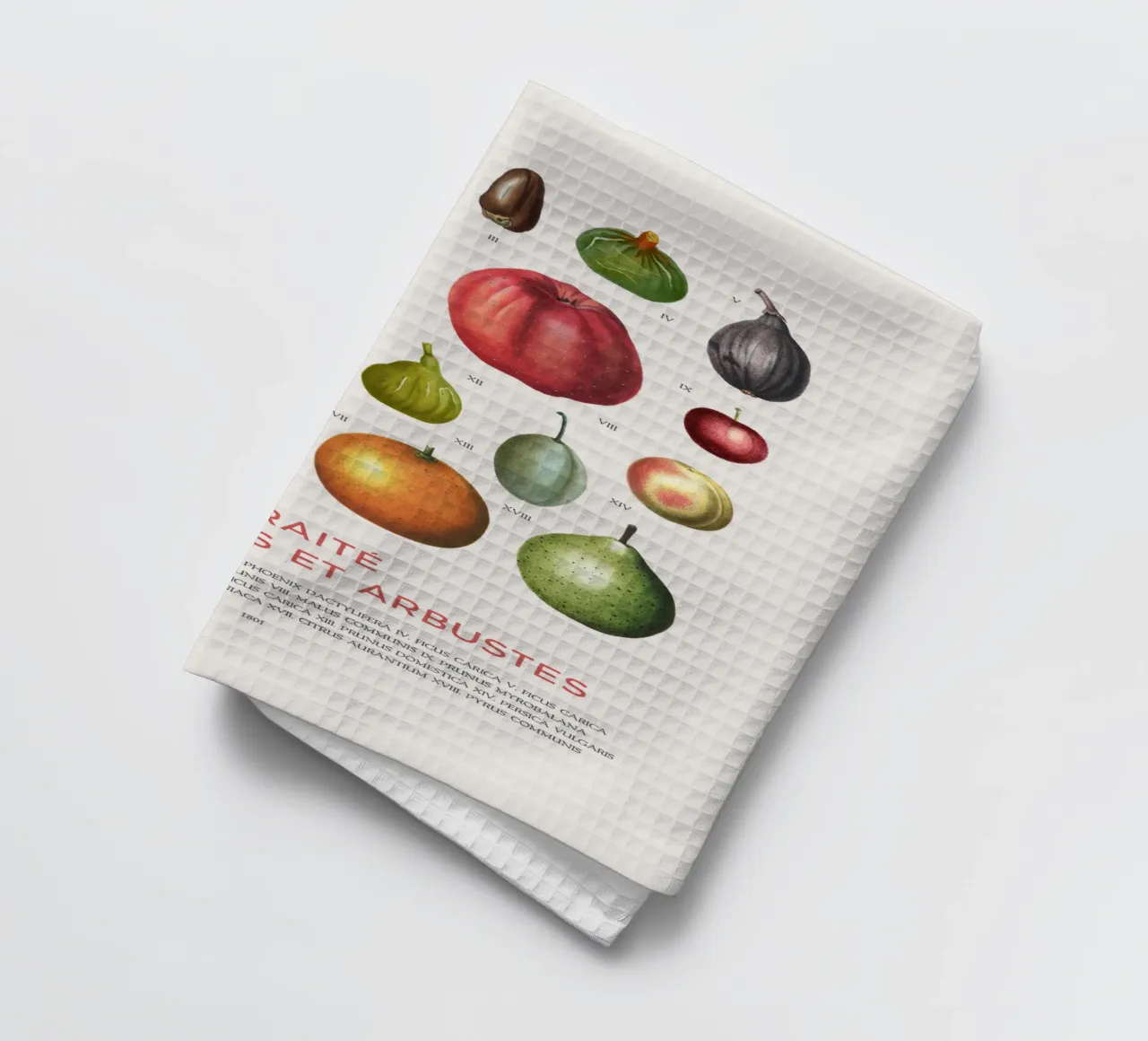 Tabella della frutta canovaccio da cucina da Vintagrafica