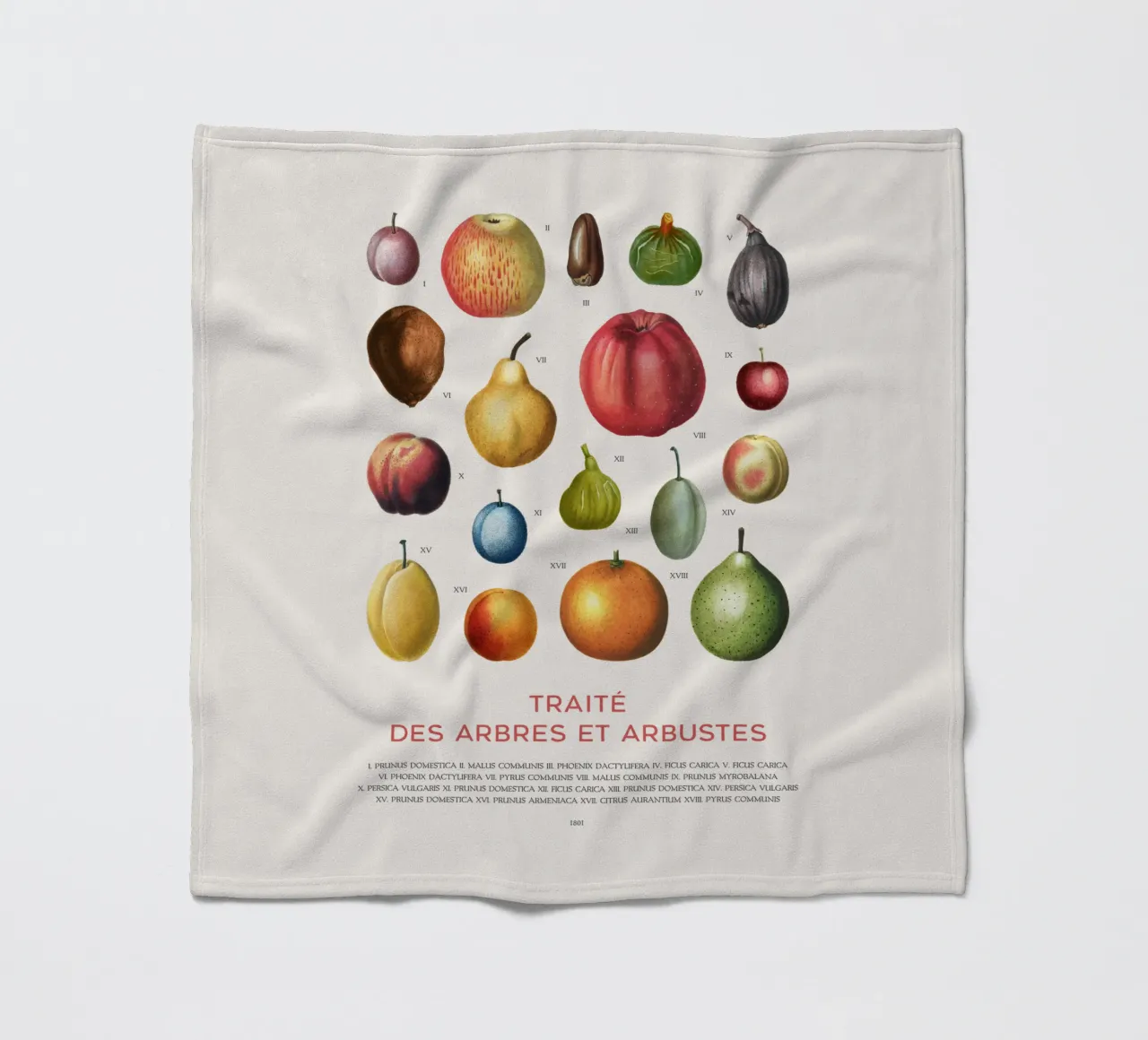 Fruit chart Fleecedecke von Vintagrafica