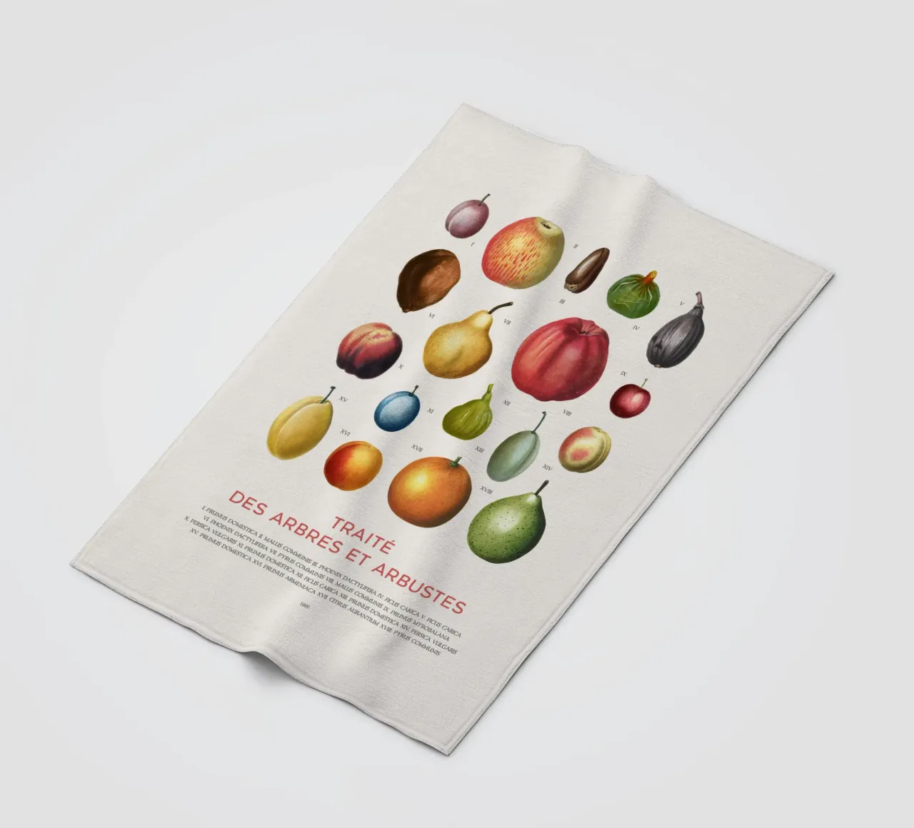 Fruit chart Fleecedecke von Vintagrafica