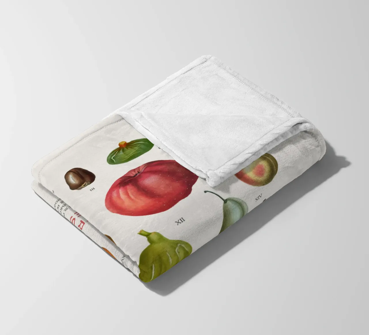 Fruit chart Fleecedecke von Vintagrafica