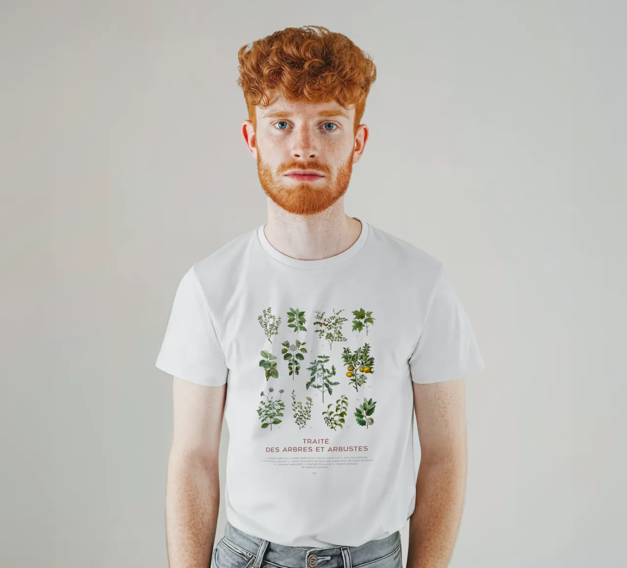 Tabella degli alberi e degli arbusti t-shirt da Vintagrafica