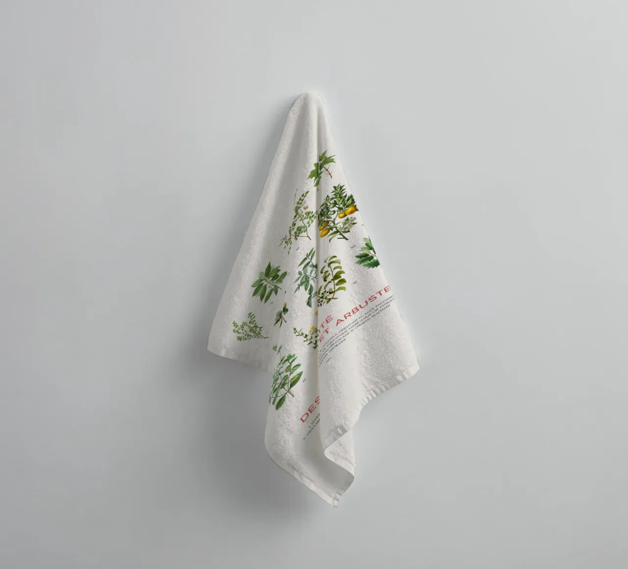 Trees and Shrubs chart towel by Vintagrafica