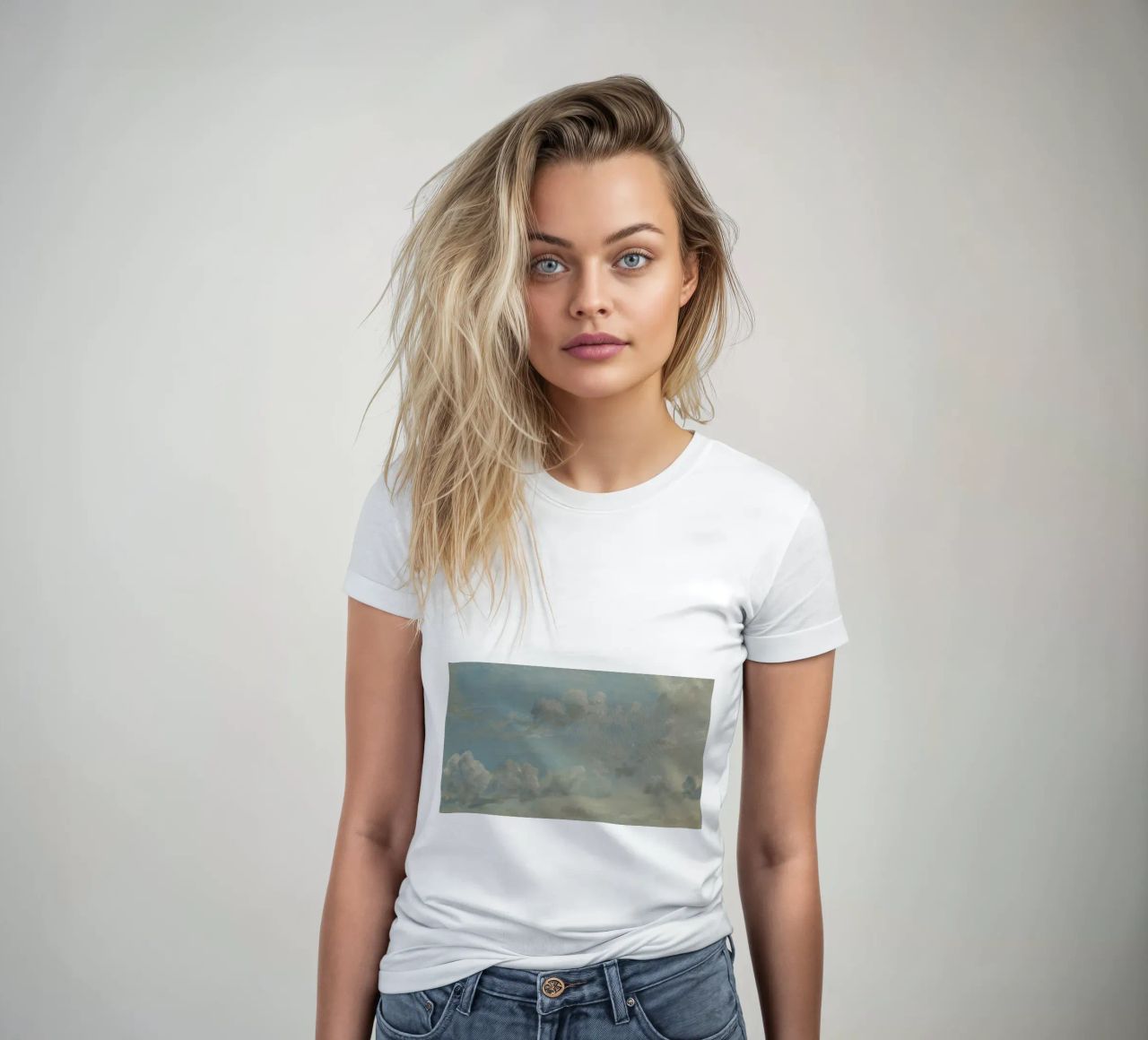 John Constable - Estudio de las nubes camiseta de mujer de Timeless Artworks