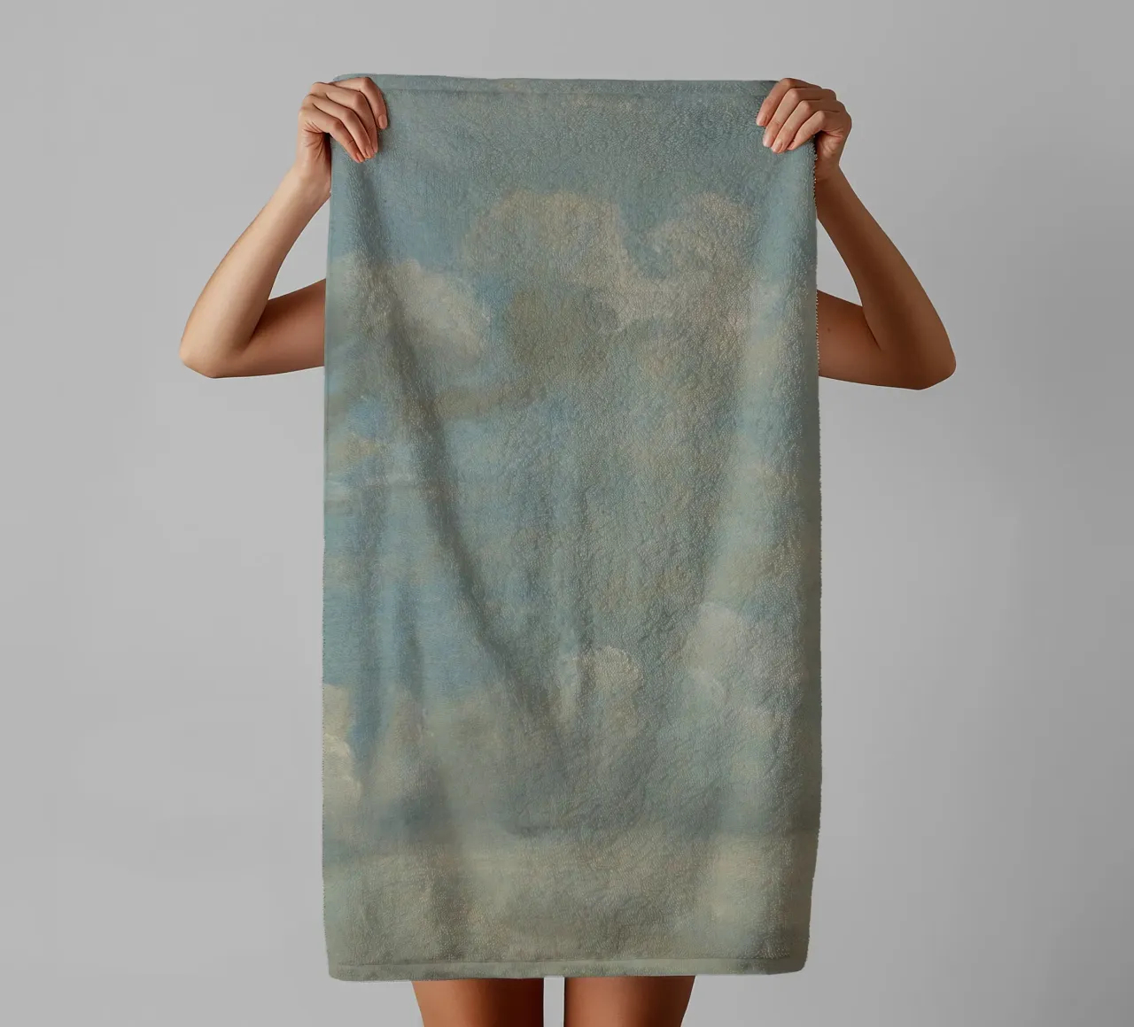 John Constable - Cloud Study towel by Timeless Artworks