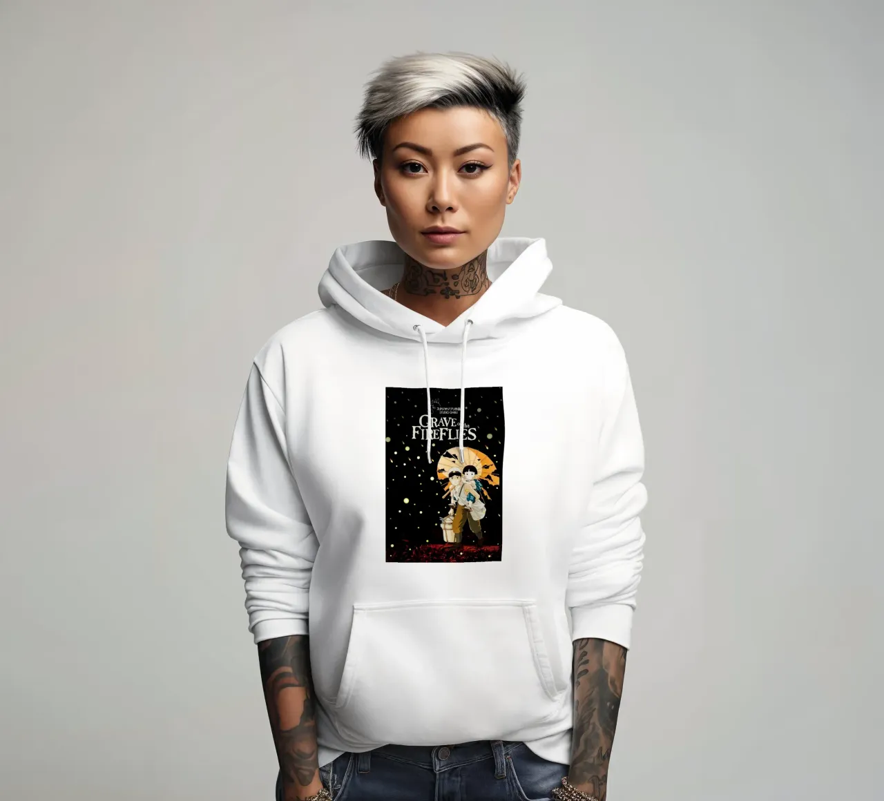 Grave of the Fireflies felpa con cappuccio da Attaboy Dsgn