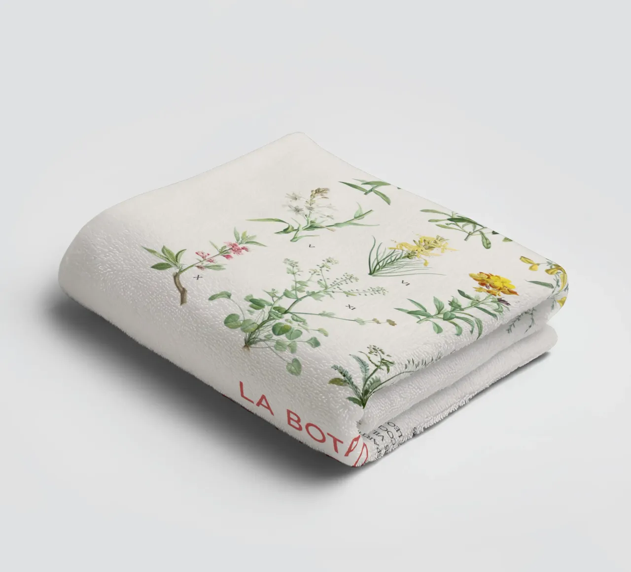 Wildflowers botanical chart towel by Vintagrafica