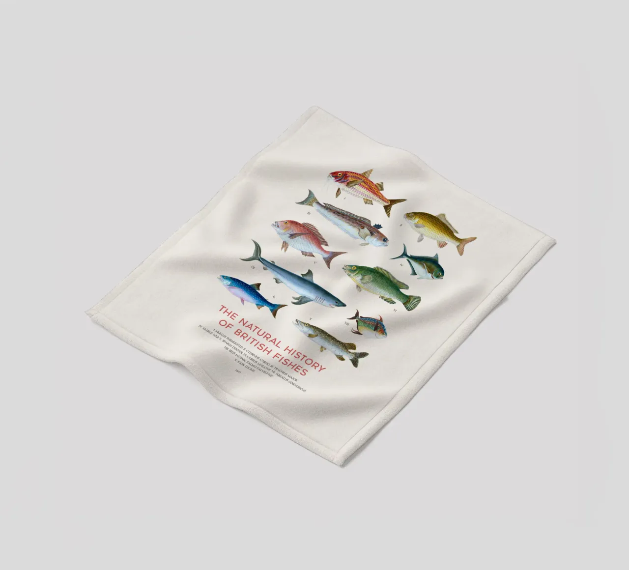 Tipi di pesce coperta in pile da Vintagrafica
