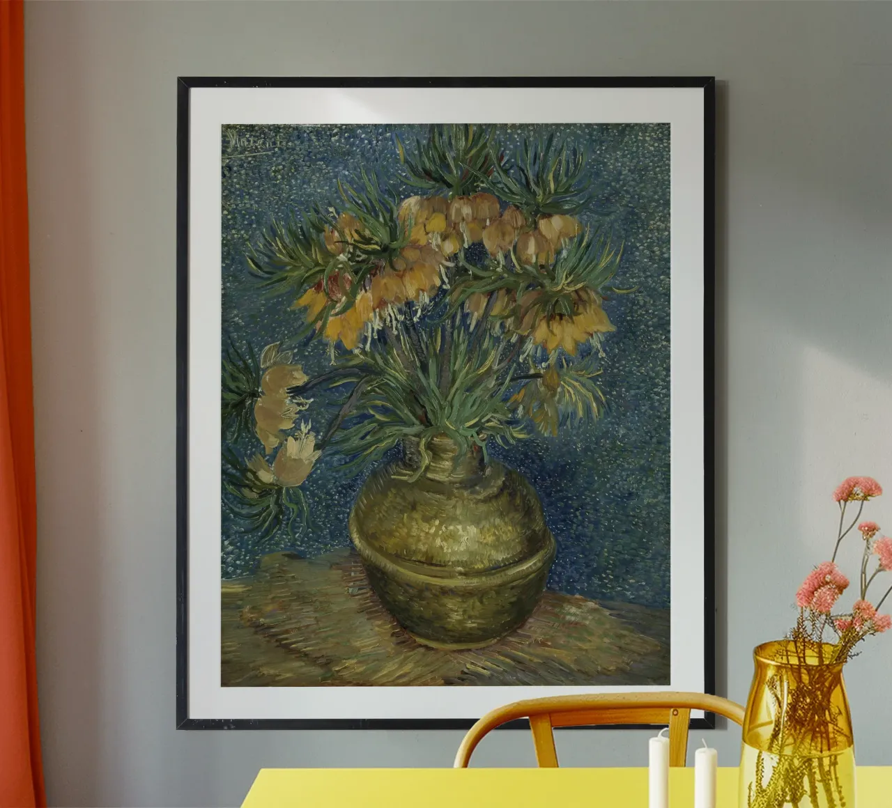 Vincent van Gogh - Fritillarie imperiali in un vaso di rame poster da Timeless Artworks