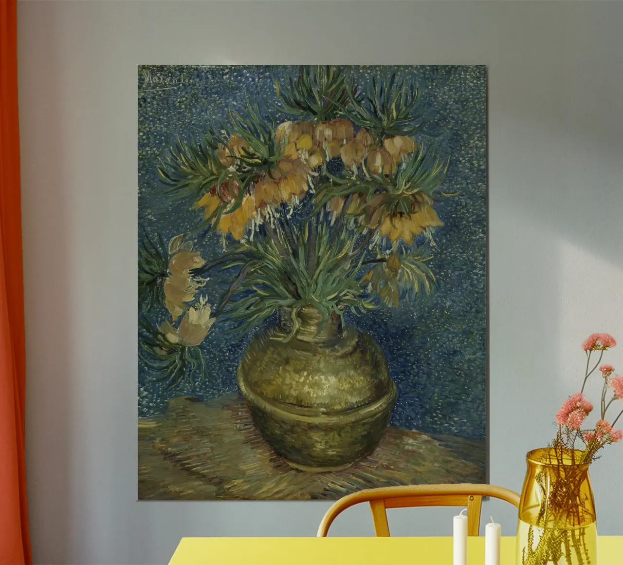 Vincent van Gogh - Fritillarie imperiali in un vaso di rame poster da Timeless Artworks