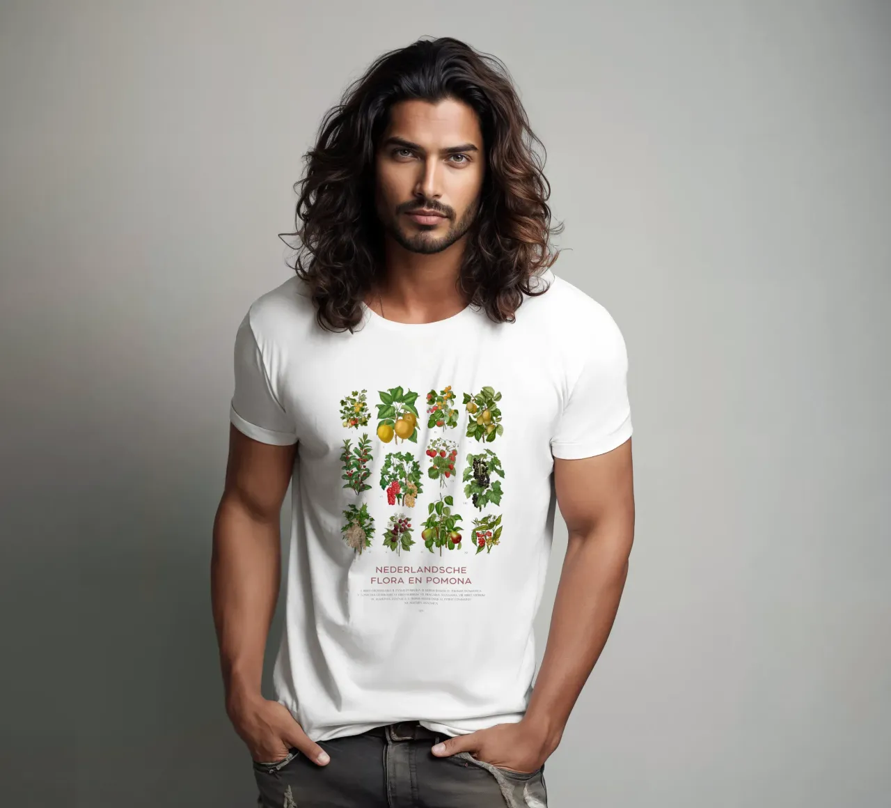 Grafico botanico moderno - Flora olandese t-shirt da Vintagrafica