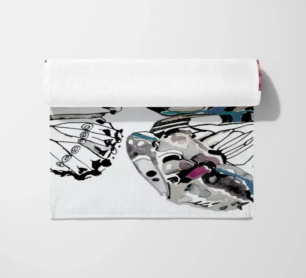 Butterflies beach towel by Céleste Hollak